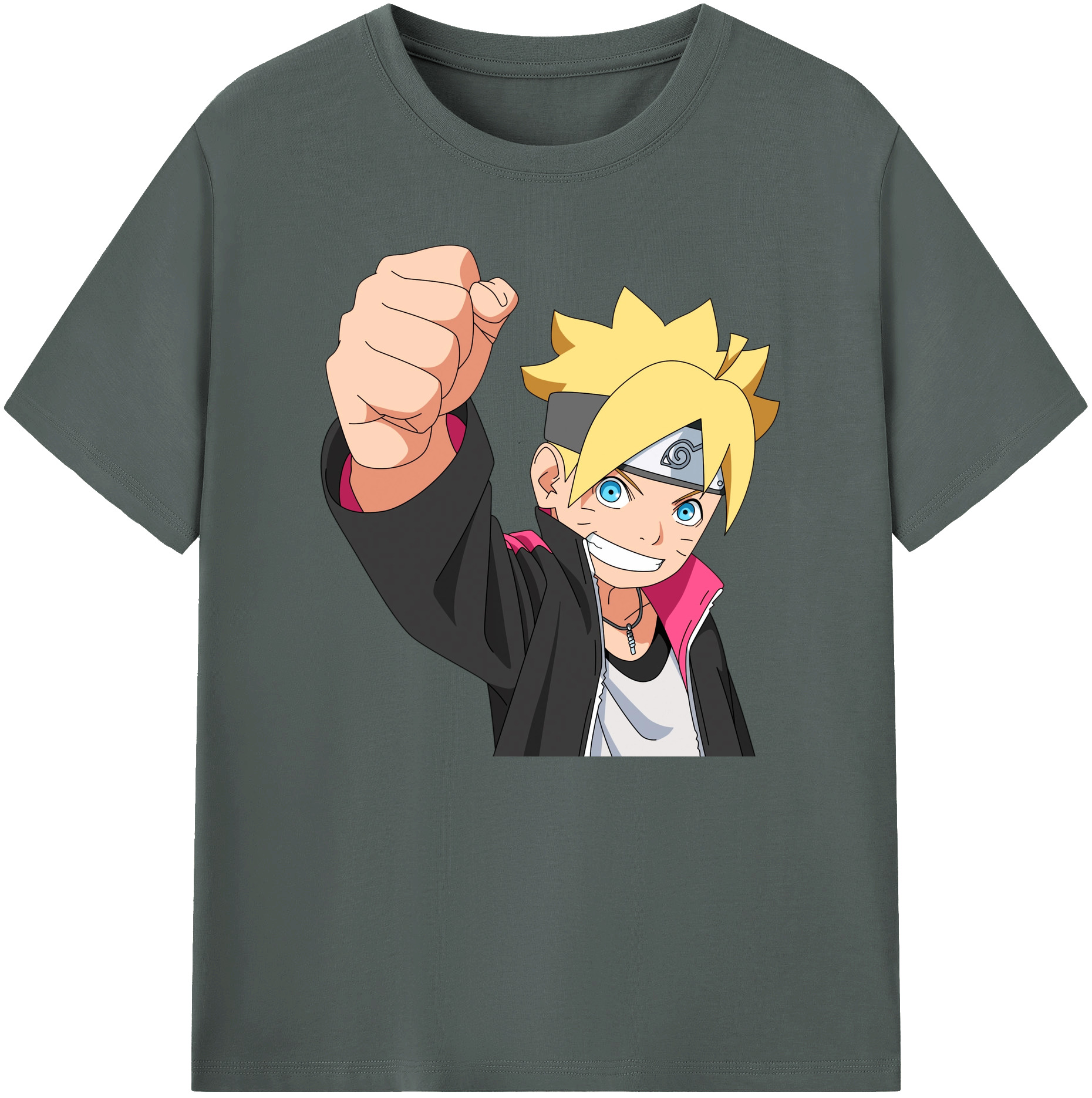 （画像用） NARUTO -ナルト- うずまき ボルト Uzumaki Boruto 綿100％ メンズ半袖Tシャツ｜肌触りやわらか＆通気性